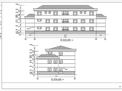 三层办公楼建筑 施工图