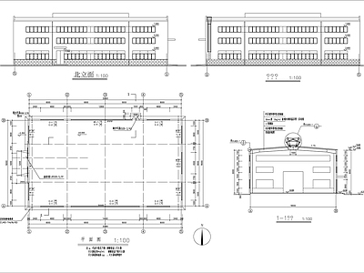 钢结构车间建筑 施工图 工业建筑 产业园建筑