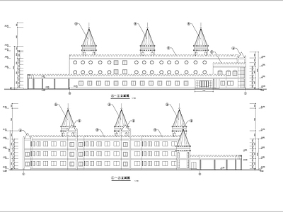 欧式城堡幼儿园建筑 施工图