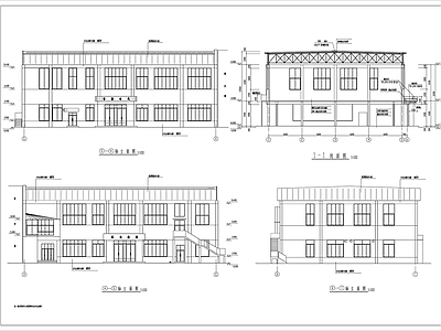 中学操场与食堂建筑 施工图