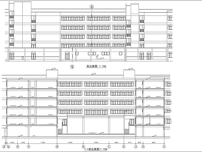 中学教学综合楼建筑 施工图