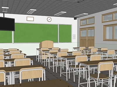 现代学校教室