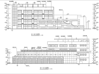 高校行政楼建筑 施工图