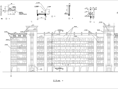 中学教学楼建筑 施工图