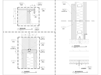 餐厅电视墙隔断屏风通用节点 施工图 墙面通用节点