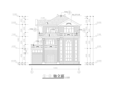 简欧别墅建筑 施工图