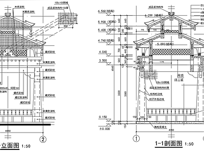 藏式景观亭 施工图