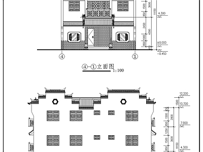 徽派民居建筑 施工图 古建