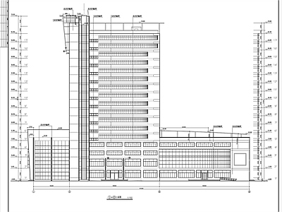 地下1地上17层L型办公楼建筑 施工图