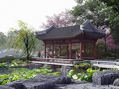 中式园博园 古建 中式 山水