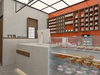 现代简约奶茶店