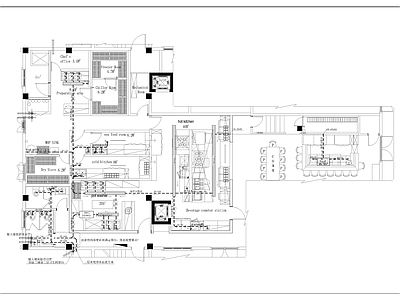餐厅给排水 施工图 建筑给排水 给排水图