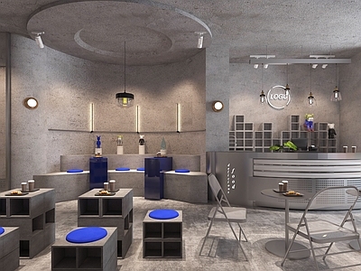 诧寂风奶茶店 工业loft咖啡店 诧寂风咖啡店 咖啡店 奶茶