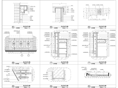 中式接待台节点 施工图 前台 家具节点详图