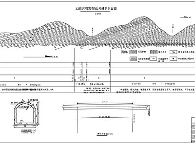 电站工程隧洞剖面断面 施工图