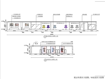 博物馆室内 立面图 文化展厅立面图 施工图