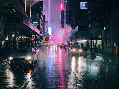 城市街道夜景