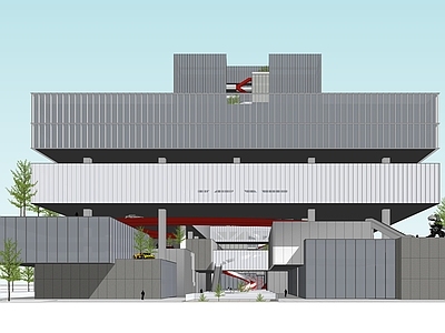 现代展览馆建筑