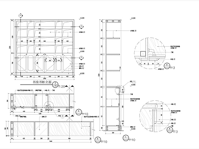 书房书柜详图 施工图 柜类