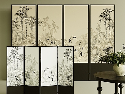 中古风屏风