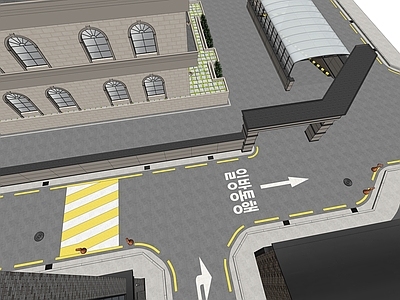 现代城市市政街道公路