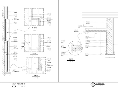 现代包间墙身造型节点 施工图