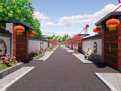 现代美丽乡村街道