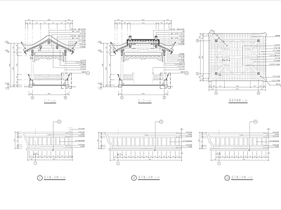 古建方亭  施工图