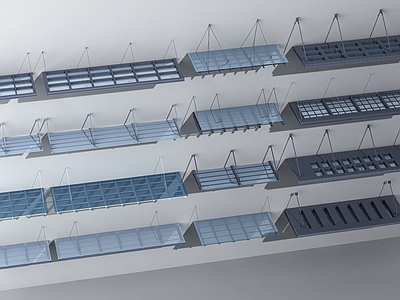 现代钢结构雨棚 玻璃 玻璃遮阳板 户外 现代