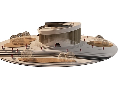 现代展览馆建筑