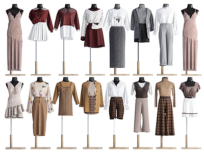 现代服装模特