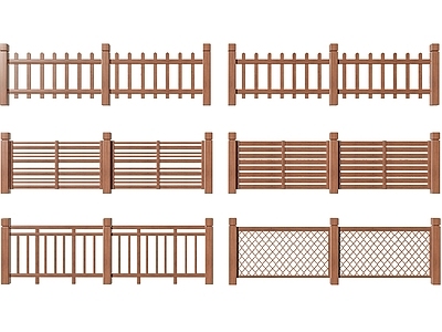 户外防腐木栅栏 庭院木围栏 篱笆隔断 实木护栏 篱笆护栏