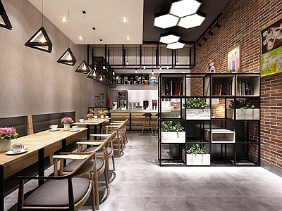 工业风奶茶店