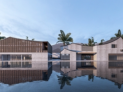 新中式展览馆建筑