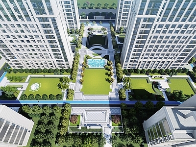 法式住宅景观 住宅景观
