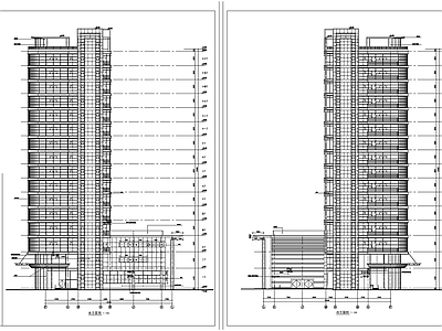 高层税务办公楼建筑 施工图