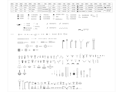 灯具平立面 图库