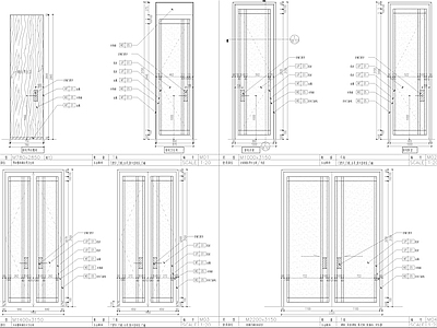 家居金属造型门节点大样 施工图 通用节点