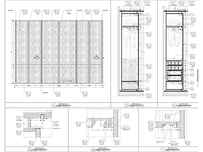 精装衣柜节点 施工图 柜类 家具节点详图