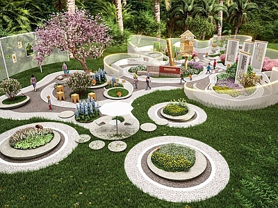 现代植物科普园 植物乐园 植物科普导视牌 植物科普小品 广场景观