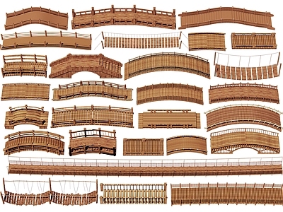 现代木桥 木拱桥 桥 木栈道桥 吊桥 小桥 索桥