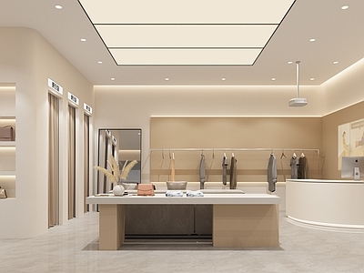 现代服装店女装店3D模型下载