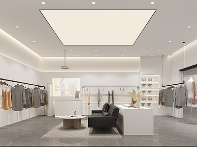 现代服装店3D模型下载