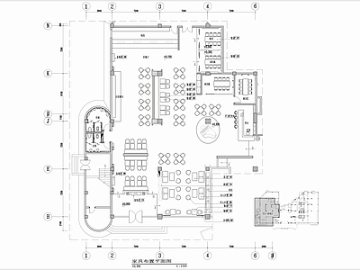 1500㎡西餐厅室内 施工图