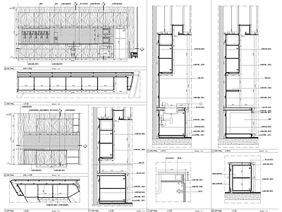 茶水柜节点 施工图 柜类 家具节点详图