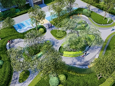 现代小区景观 住宅景观
