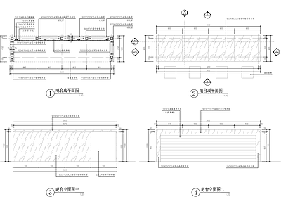 特色吧台 施工图 节点 家具节点详图