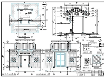 古建筑垂花门全套 施工图