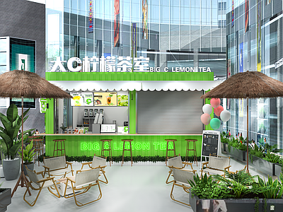 集装箱简装奶茶店