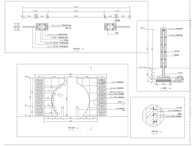 月亮门详图 施工图 通用节点